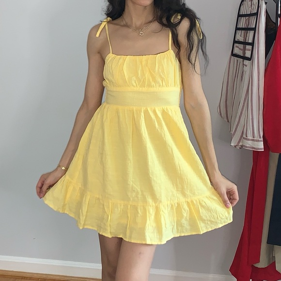 Yellow Pacsun L.A Hearts Ruffle Detailing Dress with tags (XS) - Picture 5 of 6